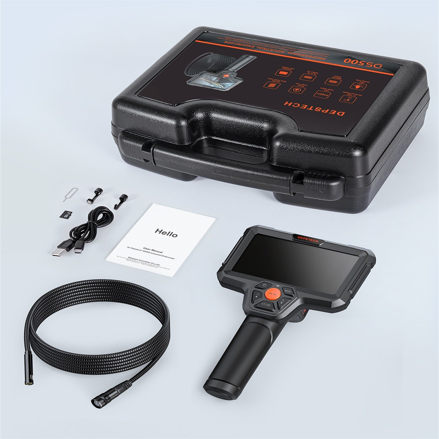 1080P Handheld Borescope with 5 IPS Screen and Dual Lens – DEPSTECH